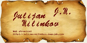 Julijan Milinkov vizit kartica